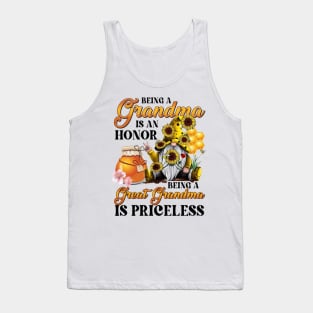 Flower Gnomes Being Great Grandma Is Priceless Mother's Day Tank Top